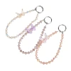 Fashionable optical butterfly crystal phone chain lanyard, high-end earphone bag pendant, beaded keychain Item Picture